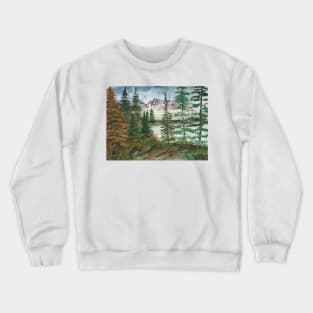 Landscape mountains painting Crewneck Sweatshirt